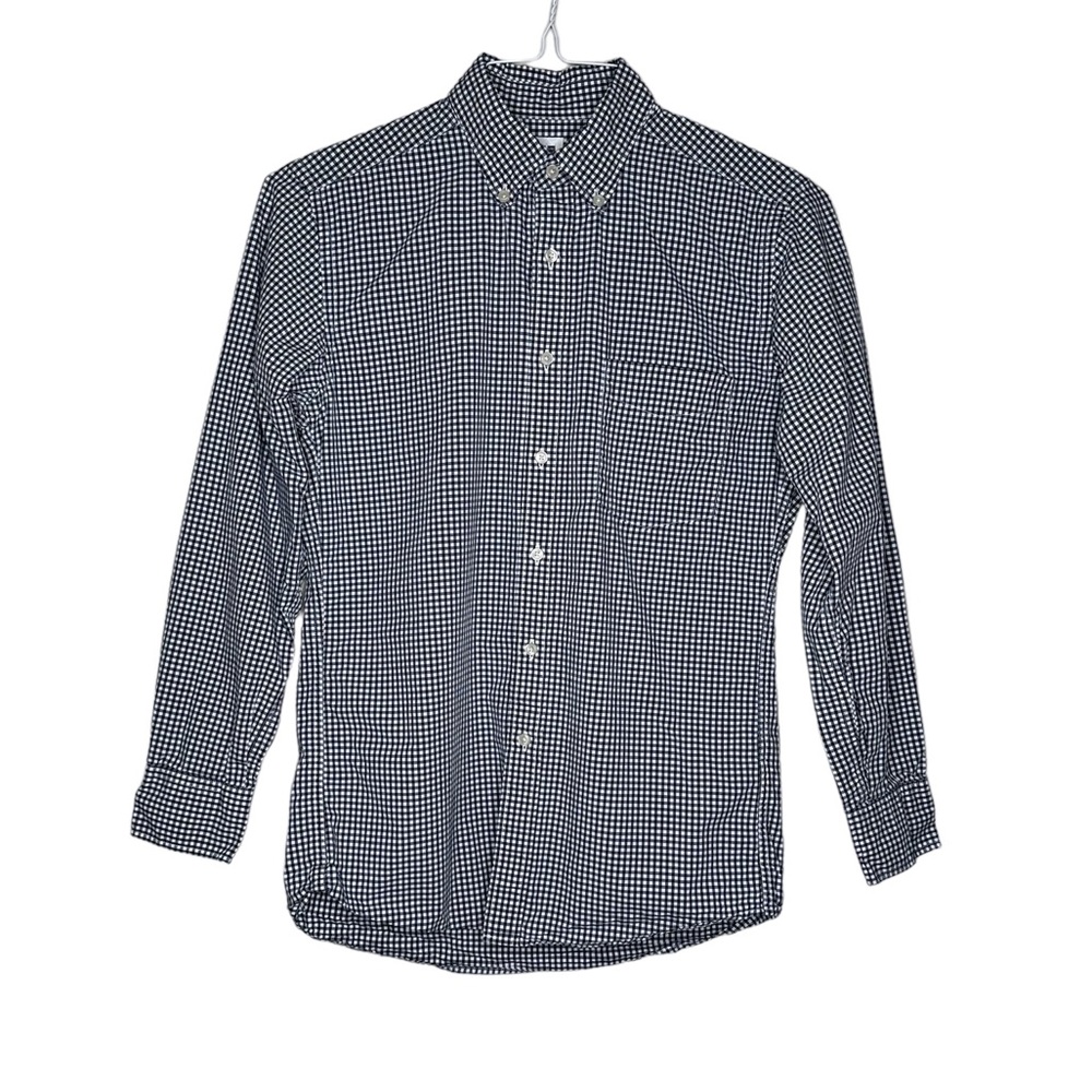 Uniqlo Men’s Black White Checkered Button Down Shirt Small